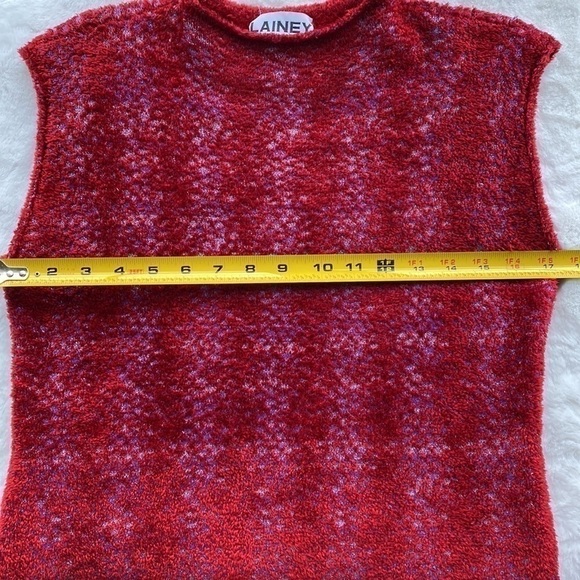 Lainey Keogh Made in Ireland Red Cashmere Sweater Size Medium/Large - Picture 6 of 9